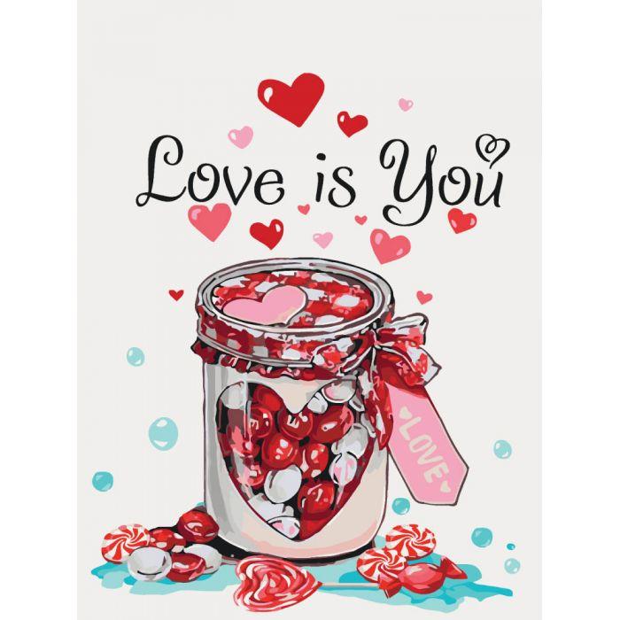 Картина за номерами Love is you (Любов — це ти) КНО5526