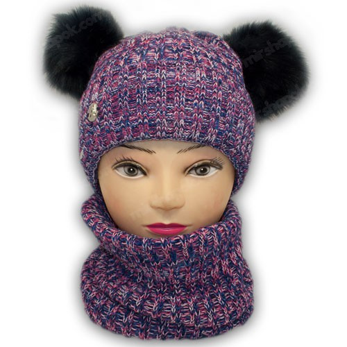 Комплект (шапка + шарф) для девочки Комплект (шапка + шарф) для девочки