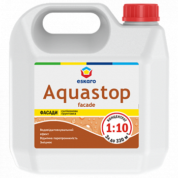 Фасадний грунт Eskaro Aquastop Facade 10л., фото 1