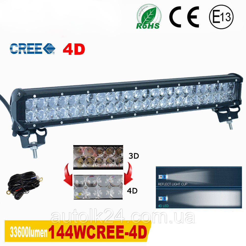Led прожектор (світлодіодна фара) 144W 12-24V