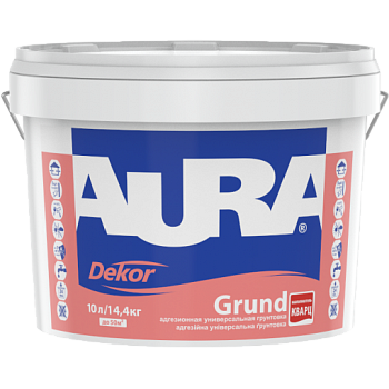 Адгезійна універсальна грунтовка Aura Dekor Grund (Аура декор грунт) 2,5 л (3,6 кг), фото 1