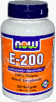 Vitamin Е (суміш токоферолів) Now Foods Vitamin E-200 IU Mixed Tocopherols 100 Softgels