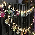 LED-гірнлянда на батарейках із прищіпками, фото 2