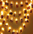 LED-гірнлянда на батарейках із прищіпками, фото 3