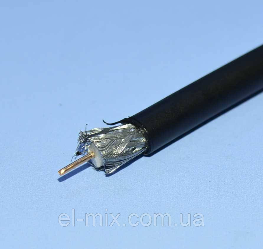 Кабель ВЧ 75-Ом зовнішній Cabletech F690BV+gel чорний KAB0020