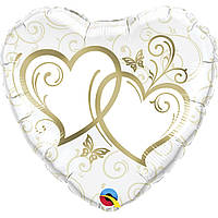 Девіч-вечір чи весілля  серце фольговане 46 см з гелієм