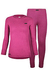 Дитяча термобілизна бавовняна Keep Warm для дівчинки малинова