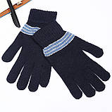 Рукавички унісекс чорні в смужку весна/осінь, фото 3