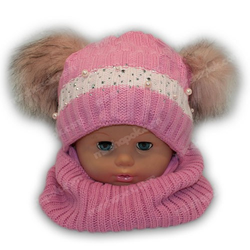 Комплект (шапка + шарф) для девочки Комплект (шапка + шарф) для девочки