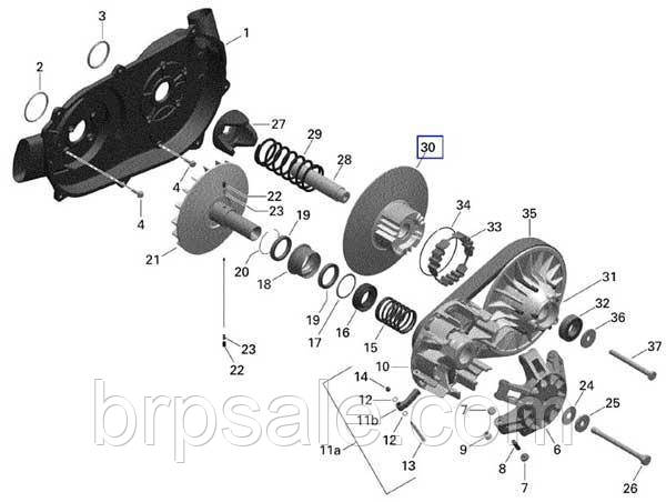 Шкив вариатора ведомого внутренняя для квадроцикла BRP CanAm Outlander G2 1000, XMR 1000