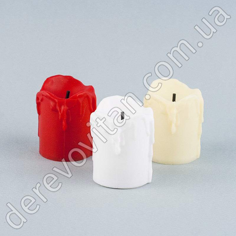 Набір Led-свічків декоративних, три кольори, 12 шт. 4×5 см