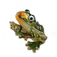 Металева скринька зі стразами Жаба