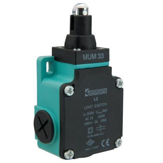 Вимикач кінцевий з металевим роликом d=13mm (1НО+1НЗ), фото 1