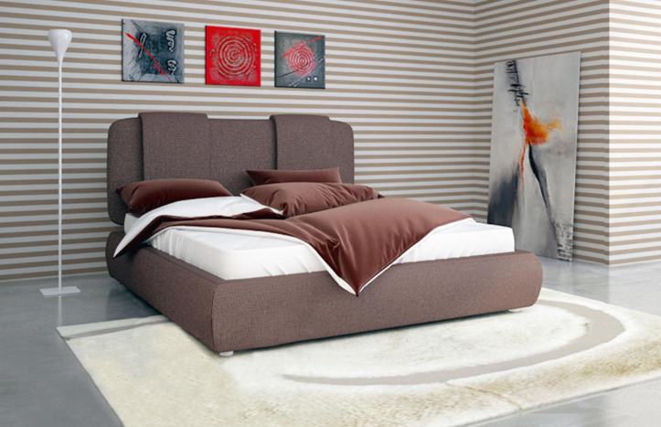 Ліжко двоспальне м'яке Елеонора Gorodok 180х200 з підйомним механізмом