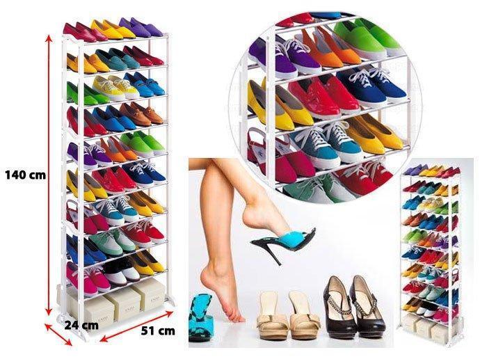 Полиця для взуття Amazing Shoe Rack, 9 поверхів 30 пар JW, фото 1
