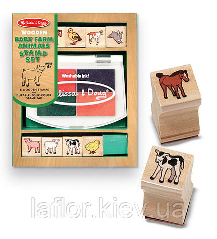 Штампи Детенаші звірів ферми Melissa&Doug, фото 1