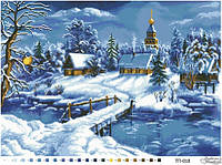Схема вышивки бисером Сказочная зима пейзаж