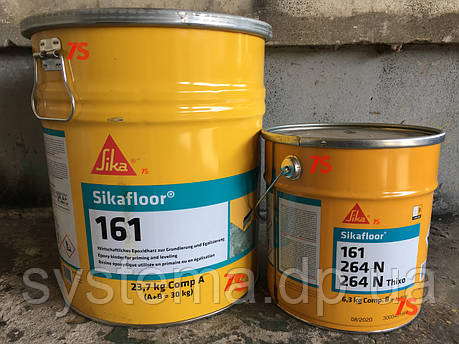 Sikafloor®-161 - Двокомпонентна епоксидна смола, ґрунтовка для бетонних основ, 30 кг, фото 1