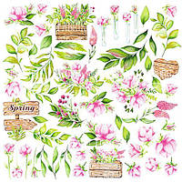 Аркуш із картинками для вирізування "Spring blossom"