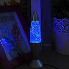 Лава лампа з блискітками Гліттер 35 см Синя LL004, фото 2
