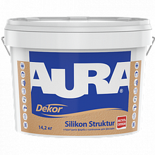 Структурна фарба з силіконом для фасадів Aura Dekor Silikon Struktur 3,7 кг