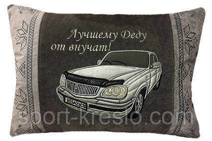 Автомобильная подушка с вышивкой силуэта Вашего авто - фото 4 - id-p778543106
