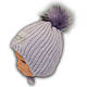 ОПТ Шапка для дівчинки з помпоном, 38-40 (5 шт./набір), фото 3