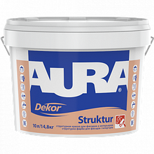 Структурна фарба для фасадів та інтер'єрів Aura Dekor Struktur 2,5 л (3,7 кг)