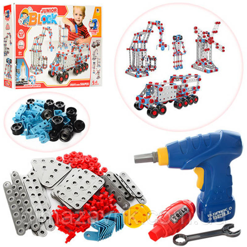 Конструктор 661-341 5в1, на шурупах, 415 деталей, фото 1