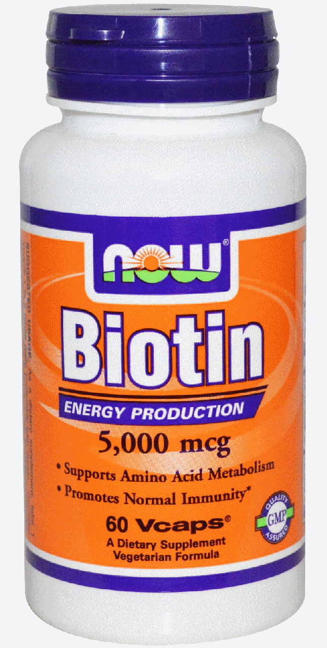 Біотин Now Foods Biotin 5000 mcg Caps 60, фото 1