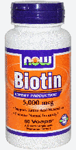 Біотин Now Foods Biotin 5000 mcg Caps 60