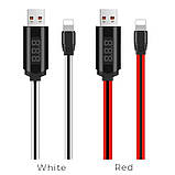 Кабель Hoco U29 LED displayed timing lightning charging cable, фото 2