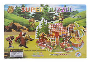 Пазли 3D 4 л МЕДВЕЛЬ І ЛЕСОРУБ 101