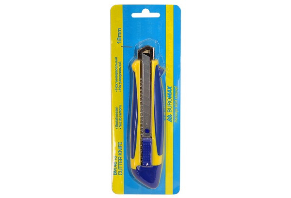 Ніж канцелярський Buromax 18мм металева направляюча