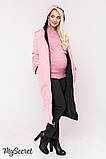 Зимове двостороннє пальто для вагітних TOKYO OW-48.062, рожеве з чорним, розмір 44, фото 3