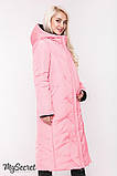 Зимове двостороннє пальто для вагітних TOKYO OW-48.062, рожеве з чорним, розмір 44, фото 2