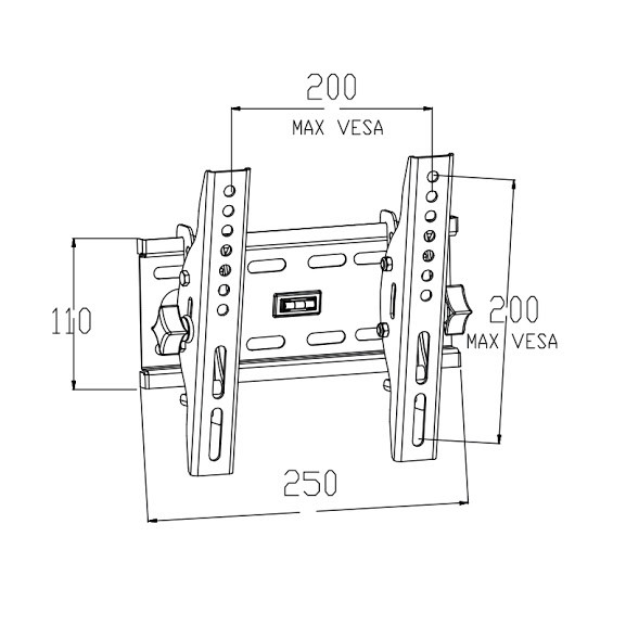 Кронштейн настенный для телевизора КБ-61М нахил vesa до 200*200 - фото 3 - id-p735425030