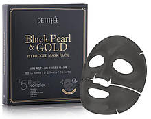 Гідрогелева маска для обличчя з золотом і чорним перлами Petitfee Black Pearl & Gold Hydrogel Mask Pack