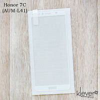 Захисне скло для Honor 7C (AUM-L41), Full Cover, white silk