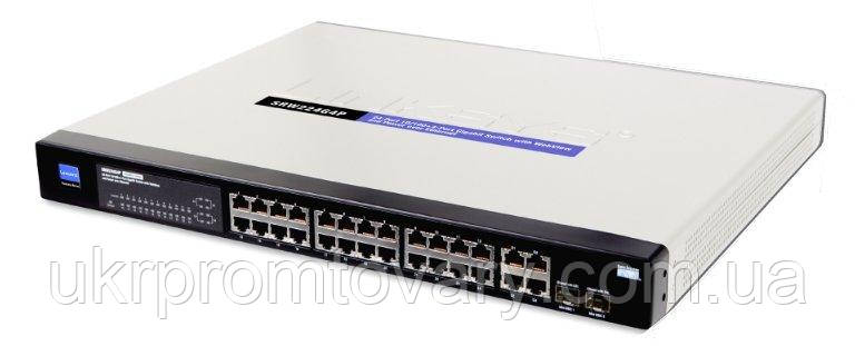 Комутатор Cisco SPS224G4 провайдерский, (VLAN, QoS, захист), 24xEthernet, 2xGigabit Ethernet