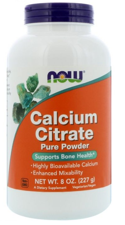 Цитрат кальцію в порошку Now Foods Calcium citrate pure powder 227 gr