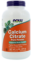 Цитрат кальция в порошке Now Foods Calcium citrate pure powder 227 gr