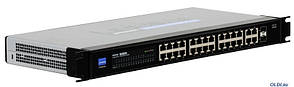 Lynksys Cisco SPS224G4 провайдерский, (VLAN, QoS, захист), 24xEthernet, 2xGigabit Ethernet, фото 2