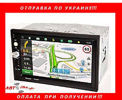 Автомагнітола Pioneer PI-7023 GPS блютуз, пульт на кермо, гарантія