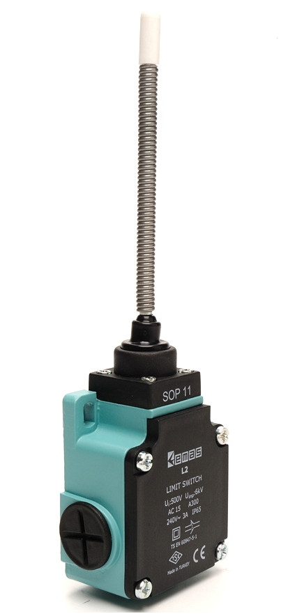 Вимикач кінцевий із пружиною з пластиковим наконечником (1НО+1НЗ) L2K13SOP11, фото 1