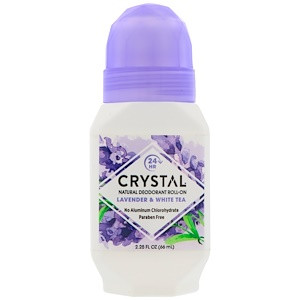Натуральний кульковий дезодорант, лаванда & білий чай (66 мл), Crystal Body Deodorant