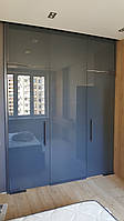 Стеклянные перегородки с дверью в гардероб, фото 1