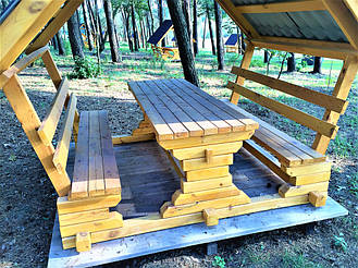 Деревянные беседки на базе отдыха в Ровенской области 6