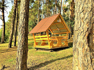 Деревянные беседки на базе отдыха в Ровенской области 13