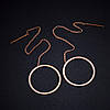 Круглі сережки-протяжки зі сталі, фото 3